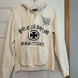 Blac Label Premium Product graphic cream color pull over hoodie. Size small